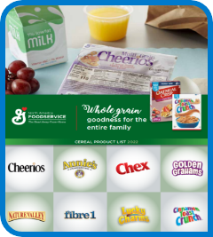 Cover page of the General Mills Cereal Product List